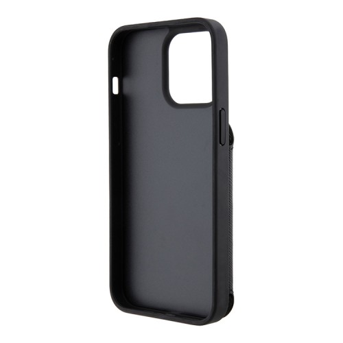 Karl Lagerfeld для iPhone 15 Pro чехол Cardslot Stand PU Saffiano NFT Karl & Choupette Hard Black