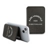 Karl Lagerfeld магнитный бумажник-подставка Wallet MagSafe Cardslot Stand Saffiano RSG logo для iPhone, Black