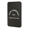 Karl Lagerfeld магнитный бумажник-подставка Wallet MagSafe Cardslot Stand Saffiano RSG logo для iPhone, Black