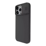 Nillkin для iPhone 15 Pro Max чехол CamShield Silky Silicone Classic Black