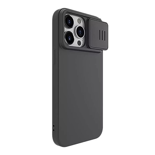 Nillkin для iPhone 15 Pro Max чехол CamShield Silky Silicone Classic Black