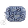 Guess для Airpods Pro 2 чехол PU leather G CUBE with metal logo and Charm Blue
