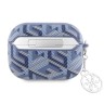 Guess для Airpods Pro 2 чехол PU leather G CUBE with metal logo and Charm Blue