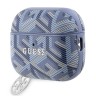 Guess для Airpods Pro 2 чехол PU leather G CUBE with metal logo and Charm Blue