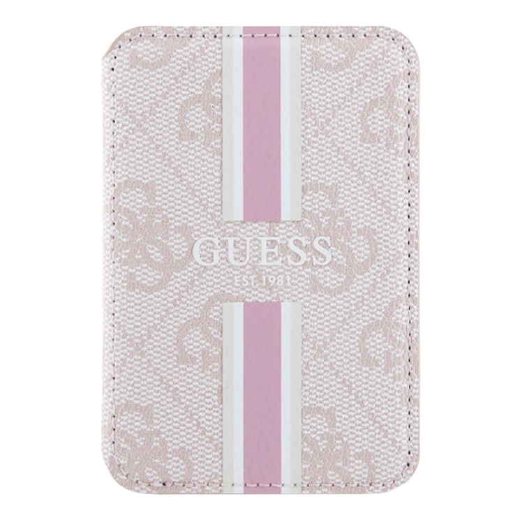 Guess картхолдер для iPhone Wallet Cardslot MagSafe PU 4G Stripes Pink