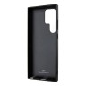 BMW для Galaxy S24 Ultra чехол Leather Textured Metal logo Hard Black