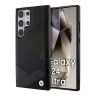 BMW для Galaxy S24 Ultra чехол Leather Textured Metal logo Hard Black