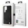 BMW для Galaxy S24 Ultra чехол Leather Textured Metal logo Hard Black
