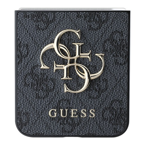 Guess для Galaxy Z Flip 6 чехол PU-кожа 4G Big metal logo Black
