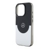 Mercedes для iPhone 16 Pro чехол PC/TPU Double layer Bicolor Hard Black/Silver (MagSafe)
