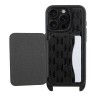 Karl Lagerfeld для iPhone 16 Pro Max чехол Crossbody cardslot PU Saffiano Monogram NFT Karl Ikon Hard Black