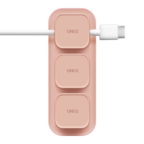 Uniq органайзер для проводов POD Magnetic organizers (3 buttons + Base) Pink