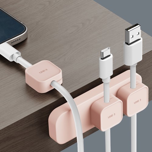 Uniq органайзер для проводов POD Magnetic organizers (3 buttons + Base) Pink