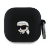 Karl Lagerfeld для Airpods 4 чехол Silicone case with ring NFT 3D Karl Black
