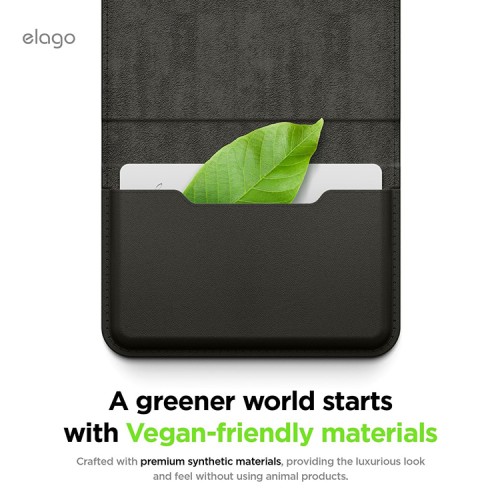Elago магнитный бумажник MagSafe Card Pocket PU Leather Black