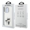 Karl Lagerfeld для iPhone 16 Pro чехол PC/TPU Aquarelle Karl & Choupette White