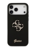 Guess для iPhone 17 Pro чехол Liquid silicone 4G Big and Script metal logo Hard Black