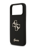 Guess для iPhone 17 Pro чехол Liquid silicone 4G Big and Script metal logo Hard Black