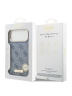 Guess для iPhone 17 Pro Max чехол PU 4G Plate metal logo and Gold camera Hard Blue (MagSafe)