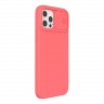 Чехол Nillkin CamShield Silky Magnetic Silicone для iPhone 12 Pro Max, розовый