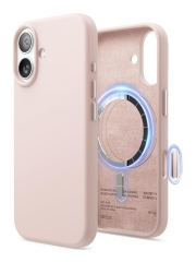 Elago для iPhone 17 чехол Magnetic Silicone Light Pink (MagSafe)