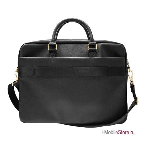 Сумка Guess Saffiano Script logo Bag для ноутбука до 15 дюймов, черная