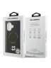 Karl Lagerfeld для iPhone 17 чехол PU NFT Choupette head Metal pin & Camera Hard Black (MagSafe)
