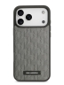 Karl Lagerfeld для iPhone 17 Pro Max чехол PU Saffiano Monogram Metal Plate logo Hard Grey (MagSafe)