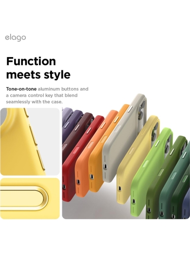 Elago для iPhone 17 Pro Max чехол Magnetic Silicone Yellow (MagSafe)