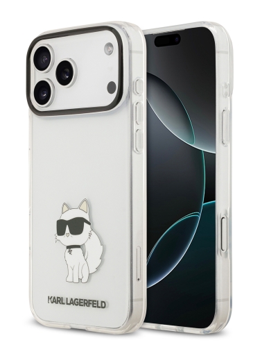Karl Lagerfeld для iPhone 17 Pro Max чехол IML NFT Choupette Hard Transparent