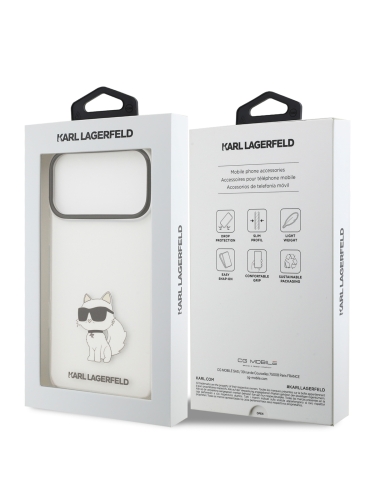 Karl Lagerfeld для iPhone 17 Pro Max чехол IML NFT Choupette Hard Transparent
