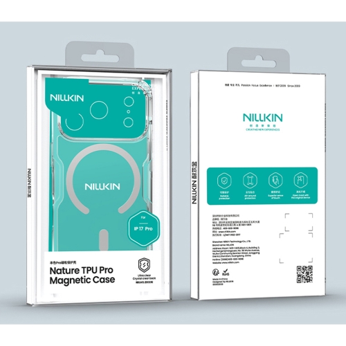 Nillkin для iPhone 17 Pro чехол Nature TPU Pro Magnetic White (прозрачный)