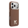 Karl Lagerfeld для iPhone 17 Pro Max чехол PU Full Wrapped K HEAD Metal logo & Cam Hard Brown (MagSafe)