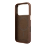 Karl Lagerfeld для iPhone 17 Pro Max чехол PU Full Wrapped K HEAD Metal logo & Cam Hard Brown (MagSafe)