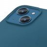 Силиконовый чехол Uniq LINO MagSafe для iPhone 13, синий