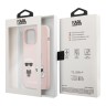 Чехол Lagerfeld Liquid silicone Karl & Choupette Hard для iPhone 13 Pro, розовый