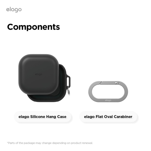 Elago для Galaxy Buds 4/4 Pro чехол Silicone Hang case Black