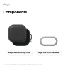Elago для Galaxy Buds 4/4 Pro чехол Silicone Hang case Black