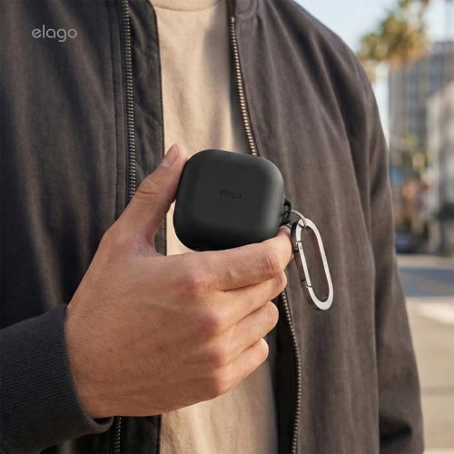 Elago для Galaxy Buds 4/4 Pro чехол Silicone Hang case Black