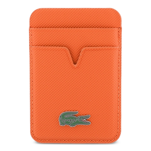 Lacoste картхолдер Wallet MagSafe Cardslot PVC Lacquer Metal logo Orange