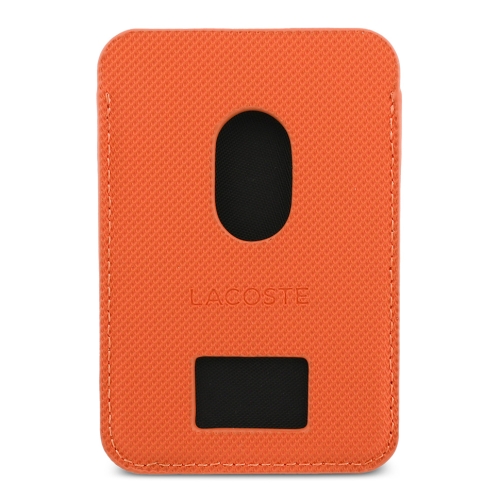 Lacoste картхолдер Wallet MagSafe Cardslot PVC Lacquer Metal logo Orange
