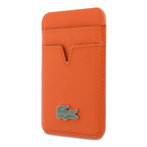 Lacoste картхолдер Wallet MagSafe Cardslot PVC Lacquer Metal logo Orange