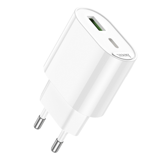 HOCO СЗУ C109A Fighter Type-C PD20W + USB-A QC3.0 White