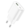 HOCO СЗУ C109A Fighter Type-C PD20W + USB-A QC3.0 White
