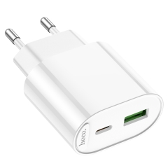 HOCO СЗУ C109A Fighter Type-C PD20W + USB-A QC3.0 White