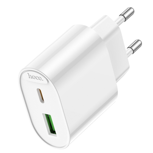HOCO СЗУ C109A Fighter Type-C PD20W + USB-A QC3.0 White