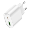 HOCO СЗУ C109A Fighter Type-C PD20W + USB-A QC3.0 White