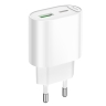 HOCO СЗУ C109A Fighter Type-C PD20W + USB-A QC3.0 White