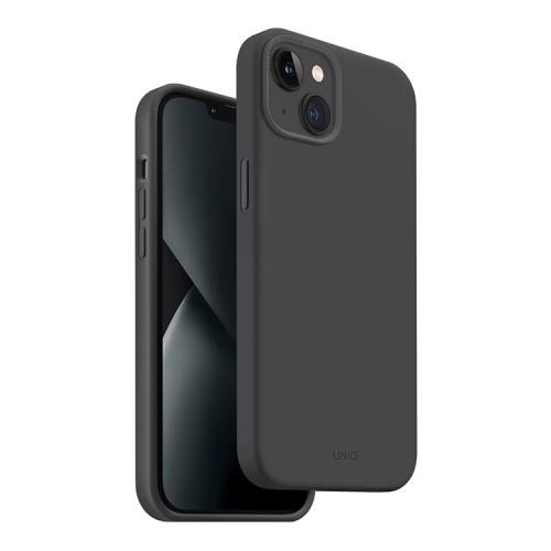 Силиконовый чехол Uniq LINO для iPhone 14 Plus, серый (Magsafe)