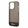 Чехол Guess Translucent w Electroplated camera Hard для iPhone 14 Pro, черный